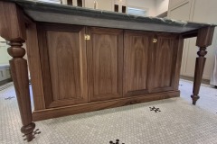Custom-made-walnut-island-furniture-legs