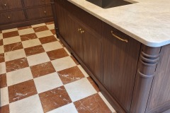 Custom-walnut-kitchen-cabinets-island-front
