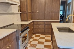 Custom-walnut-kitchen-cabinets-stove
